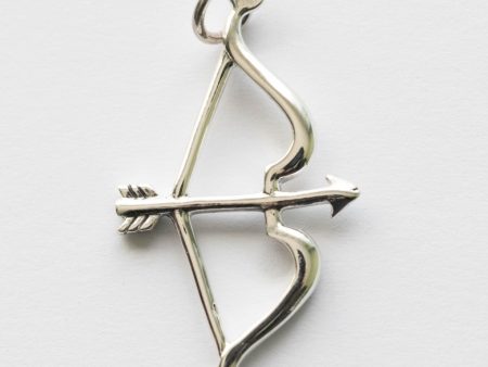 925 Sterling Silver Bow and Arrow Charm
