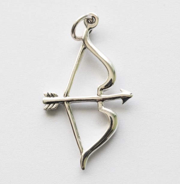 925 Sterling Silver Bow and Arrow Charm