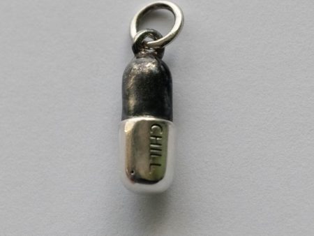 925 Sterling Silver Chill Pill Charm