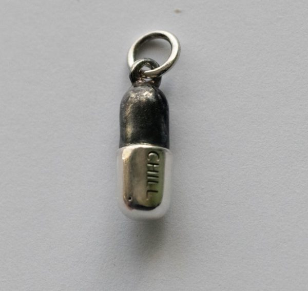 925 Sterling Silver Chill Pill Charm