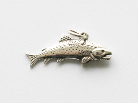 925 Sterling Silver Trout Fish Charm