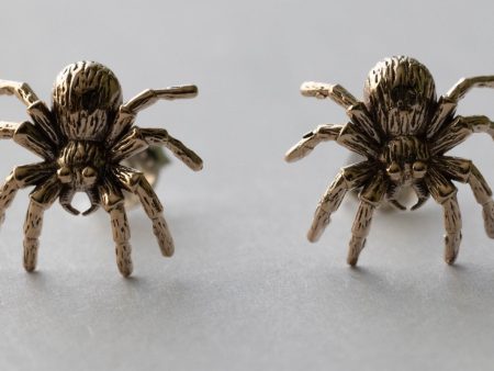 Bronze Spider Post Earrings (1 pair)