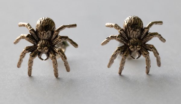 Bronze Spider Post Earrings (1 pair)