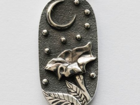 925 Sterling Silver Moonflower with Moon Charm