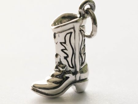 925 Sterling Silver Cowboy Boot Charm