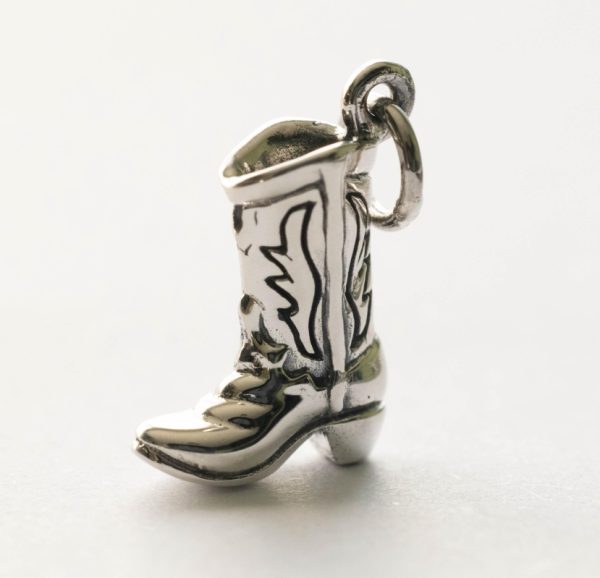 925 Sterling Silver Cowboy Boot Charm