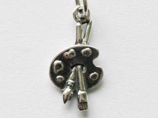 925 Sterling Silver Paint Brush and Palette Charm