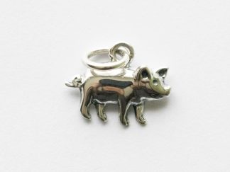 925 Sterling Silver Small Pig Charm