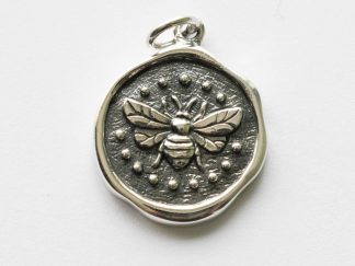 925 Sterling Silver Wax Seal Bee Charm