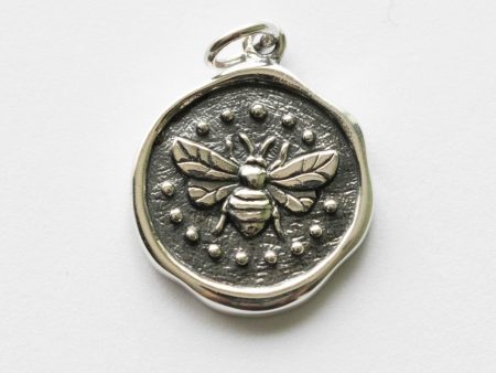 925 Sterling Silver Wax Seal Bee Charm