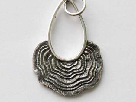 925 Sterling Silver Turkey Tail Mushroom Charm