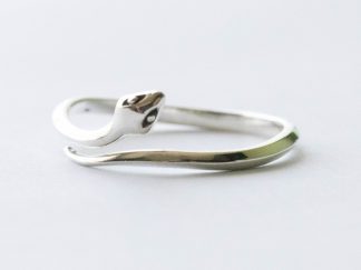 925 Sterling Silver Snake Adjustable Ring