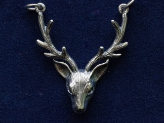 925 Sterling Silver Stag Head Pendant