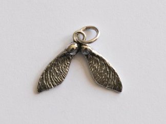 925 Sterling Silver Double Maple Seed Pod Charm