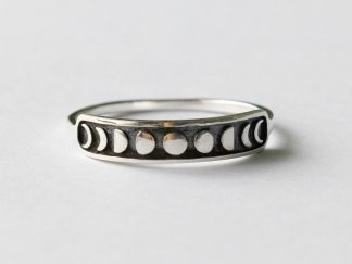 925 Sterling Silver Moon Phases Ring