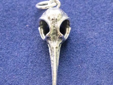 925 Sterling Silver Hummingbird Skull Charm