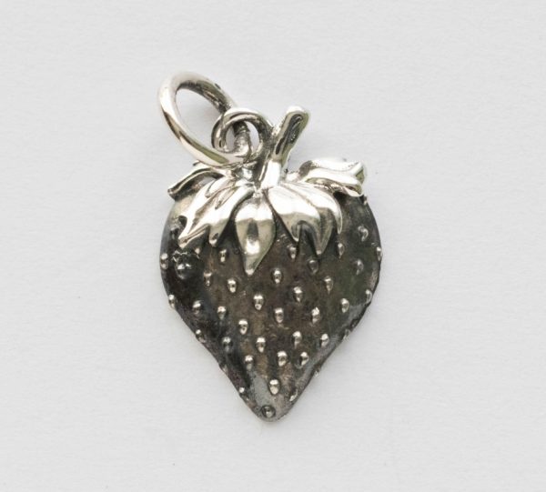 925 Sterling Silver Strawberry Charm