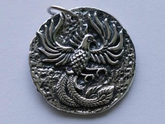 925 Sterling Silver Phoenix Coin Charm