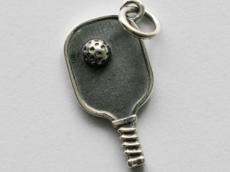 925 Sterling Silver Pickleball Paddle and Ball Charm