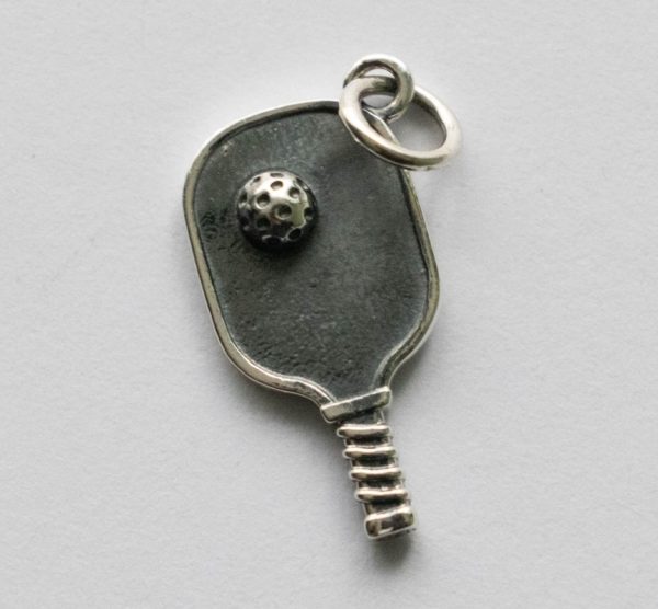 925 Sterling Silver Pickleball Paddle and Ball Charm