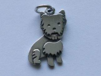 925 Sterling Silver Yorkie Dog Charm