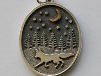 925 Sterling Silver Running Fox in Meadow Charm