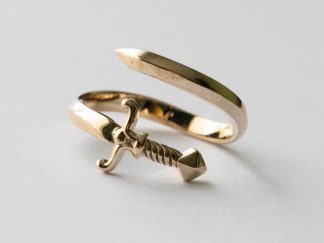 Bronze Sword Bypass Adjustable Ring