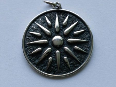 925 Sterling Silver Ancient Sun Pendant