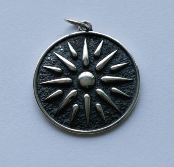 925 Sterling Silver Ancient Sun Pendant