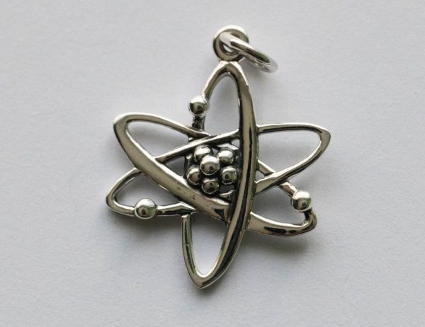 925 Sterling Silver Atom Charm