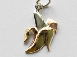 925 Sterling Silver and Bronze Banana Charm