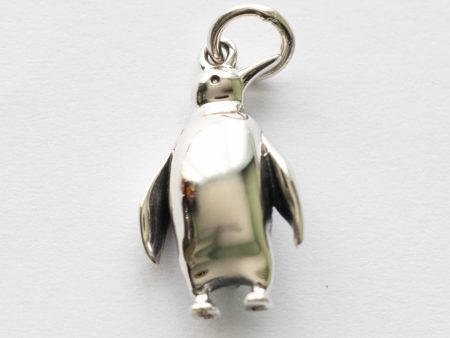 925 Sterling Silver 3D Penguin Charm