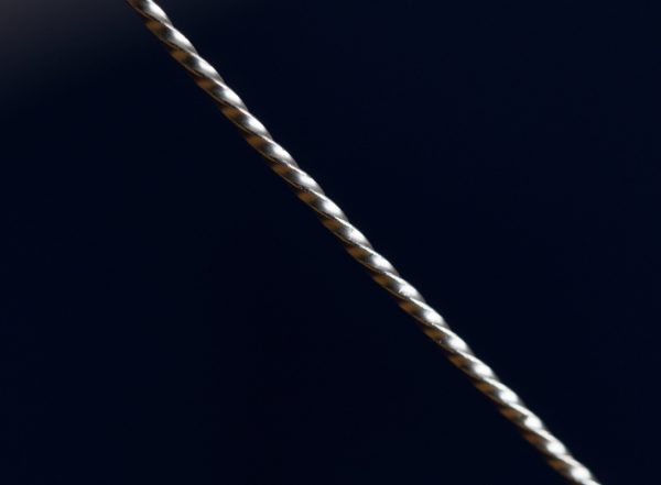 925 Sterling Silver Pattern Square Twist Wire (Half Hard) 0.8mm