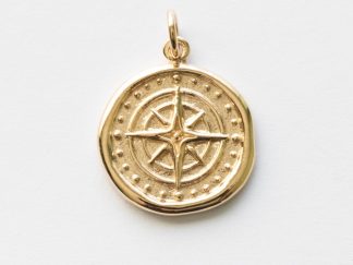 Bronze Wax Seal Compass Charm