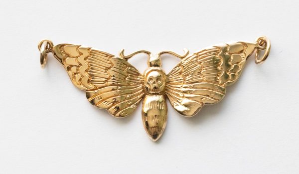 Bronze Bronze Deaths Head Moth Festoon Pendant