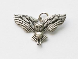 925 Sterling Silver Flying Owl Charm