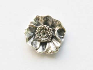 925 Sterling Silver Poppy Solderable Charm