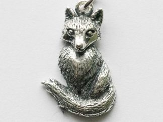 925 Sterling Silver Sitting Fox Charm