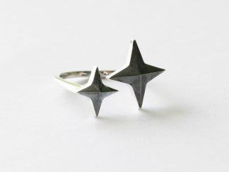 925 Sterling Silver North Star Adjustable Ring