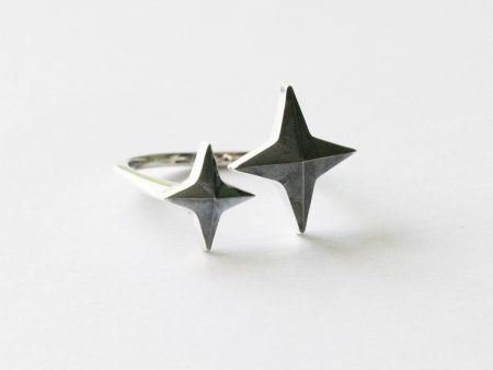 925 Sterling Silver North Star Adjustable Ring