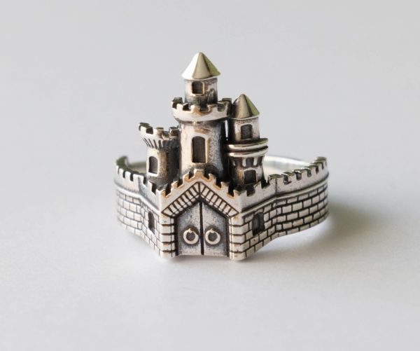 925 Sterling Silver Castle Ring