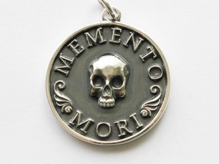 925 Sterling Silver Memento Mori Skull Charm