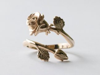 Bronze Adjustable Rose Ring - June Birth Flower