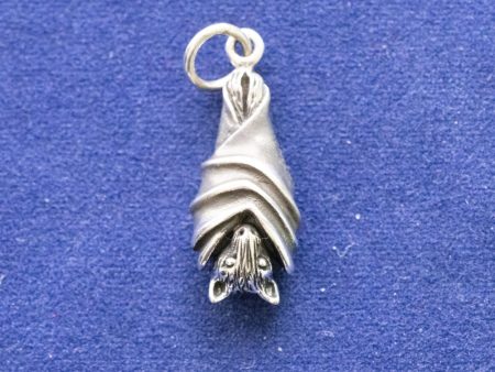 925 Sterling Silver Hanging Bat Charm