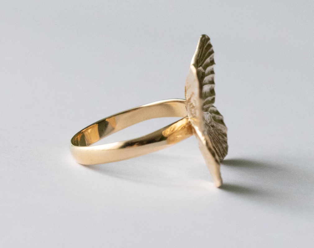 Bronze Butterfly Wings Adjustable Ring - Image 2