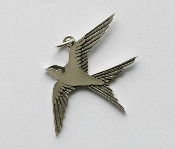 925 Sterling Silver Swallow Pendant