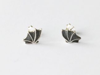 925 Sterling Silver Dragon Wing Post Earrings ( 1 pair)