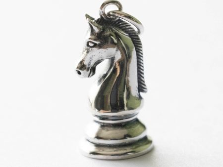 925 Sterling Silver Knight Chess Piece Charm