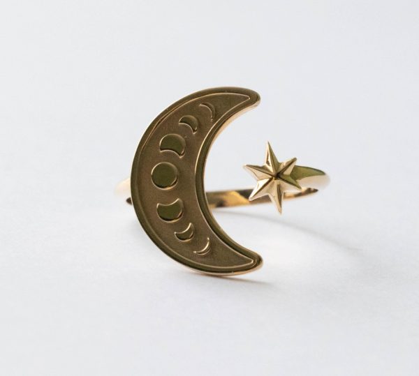 Bronze Adjustable Moon Phase Ring