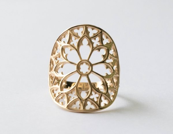 Bronze Cathedral Rose Window Ring